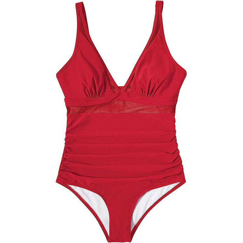 🩱Heißer Verkauf 49% OFF👙Mesh Bauch Kontrolle Badeanzug