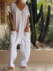 JETTE - LOCKERER JUMPSUIT MIT TIEFEN TASCHEN