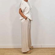 DENISE - SET AUS SATINTOP UND FLIESSENDER HOSE