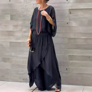 NADIRA - ASYMMETRISCHES BLUSE- UND HOSENSET
