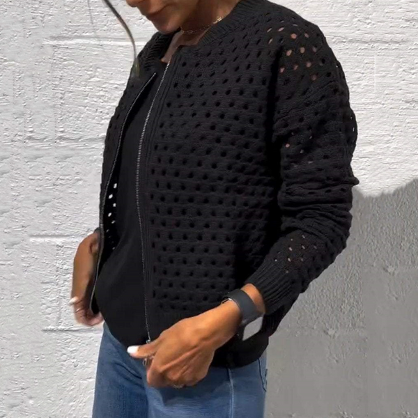 ELINA - STRICKJACKE MIT REISSVERSCHLUSS