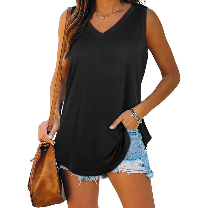 Ylona Damen Sommertop mit V-Ausschnitt – Leicht & Stylisch