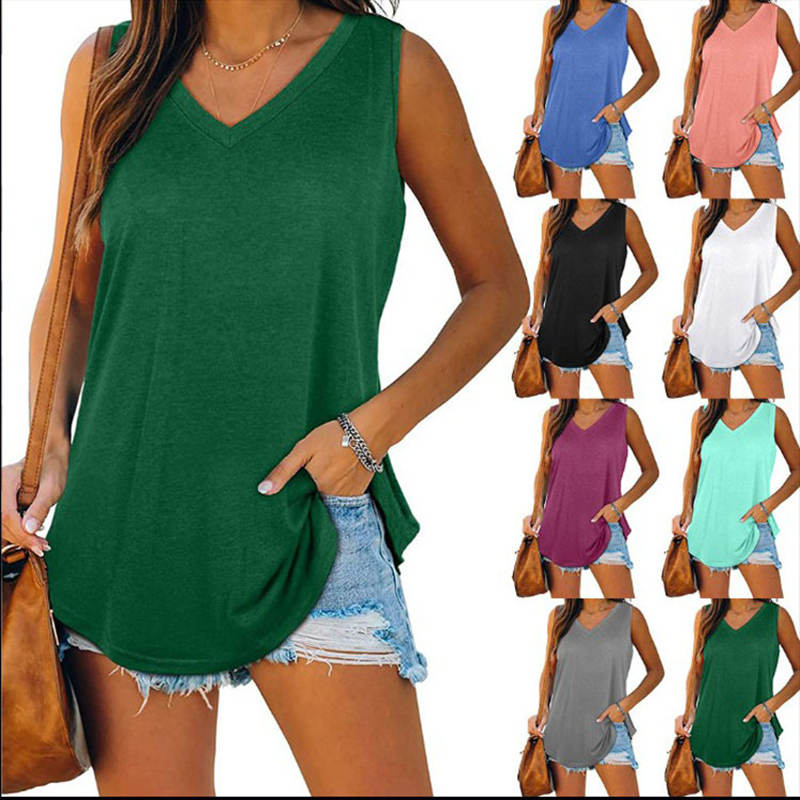 Ylona Damen Sommertop mit V-Ausschnitt – Leicht & Stylisch