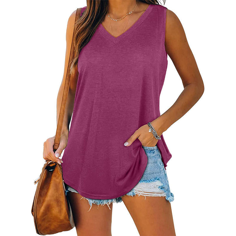 Ylona Damen Sommertop mit V-Ausschnitt – Leicht & Stylisch