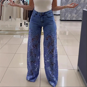 Luniva™ - Patchwork-Jeans mit Eleganter Spitze