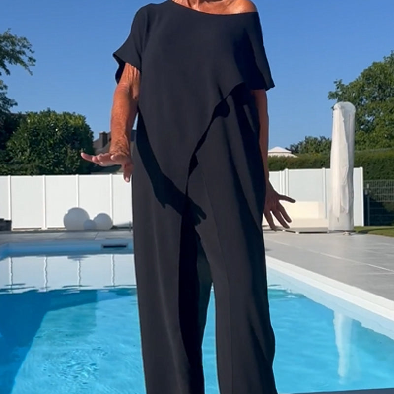 Shelagh – Schulterfreies Oberteil Und Hose Im Satz