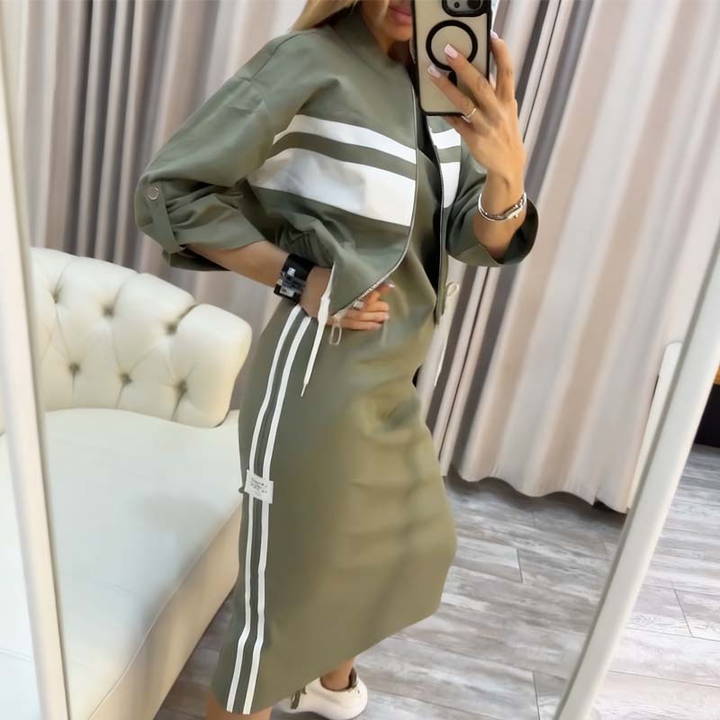 IRIS / SET AUS JACKE UND KLEID MIT STEHKRAGEN FÜR DAMEN