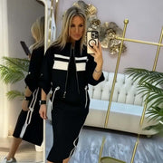 IRIS / SET AUS JACKE UND KLEID MIT STEHKRAGEN FÜR DAMEN