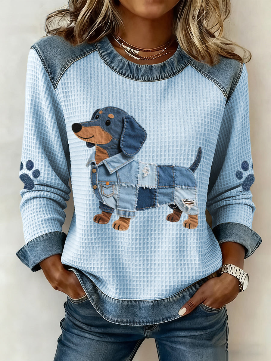 CALYNÉ | BLUSE „CHIOT DOUX PATCHWORK