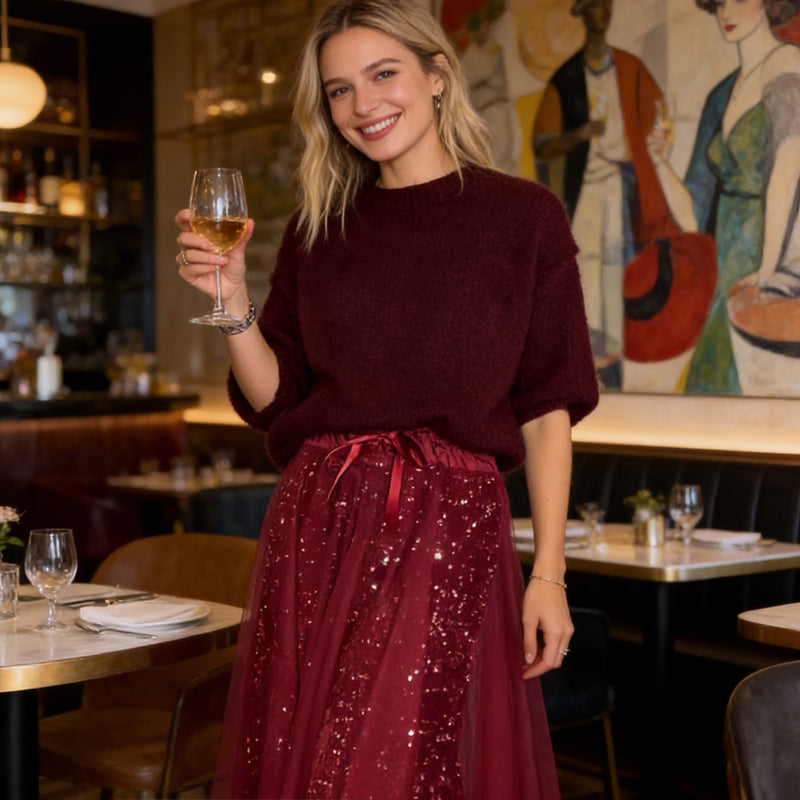 Pnina - Stylisches Glitzer Oberteil und Tüllrock