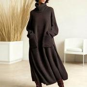 Keeti – Rollkragen Pullover Kleid Mit Taschen
