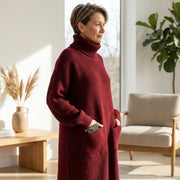 Keeti – Rollkragen Pullover Kleid Mit Taschen