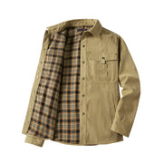 Elkan - Flanellgefütterte Western Jacke Mit Druckknöpfen