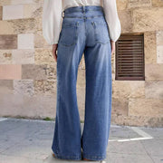 PAULA – JEANS MIT HOHER TAILLE UND WEITEM BEIN