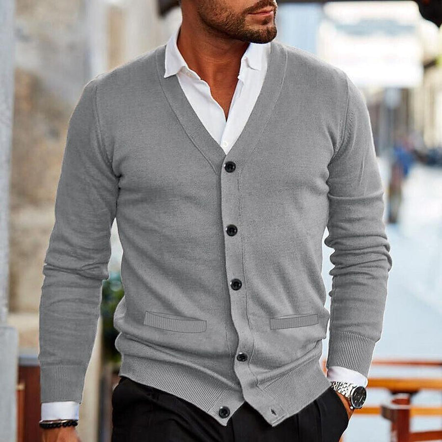 Herren Freizeit-Cardigan | Mit Knöpfen