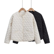 Steppjacke Damen mit Herzmuster