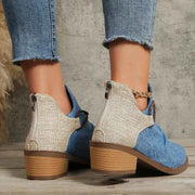 Stiefelette mit Blockabsatz