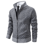Strickjacke Mit Rautenmuster