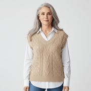 Strickweste Damen V-Ausschnitt