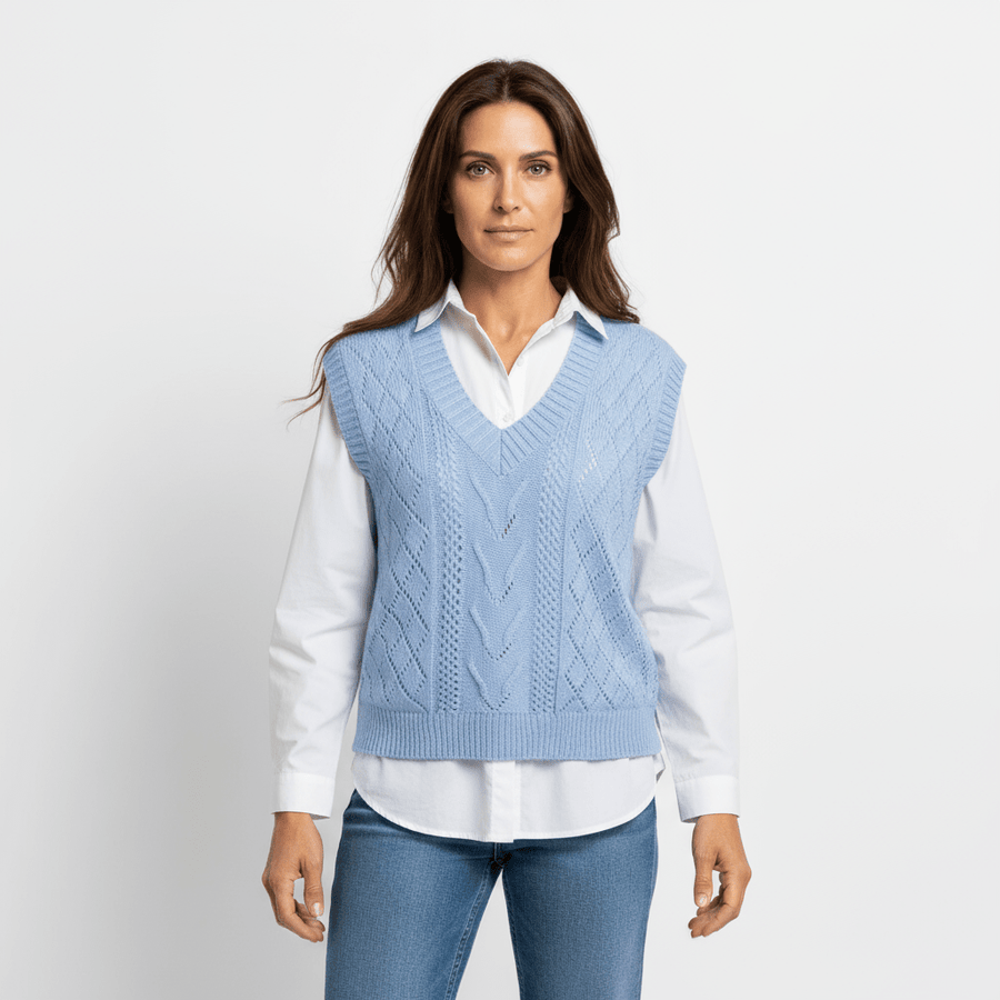 Strickweste Damen V-Ausschnitt