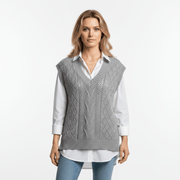 Strickweste Damen V-Ausschnitt