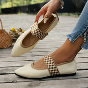 Anja | Damen Frühlings Ballerinas mit Riemen im Freizeitstil
