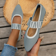 Anja | Damen Frühlings Ballerinas mit Riemen im Freizeitstil