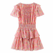 Ella - Sweet Style Minikleid mit Rüschen und Blumenprint