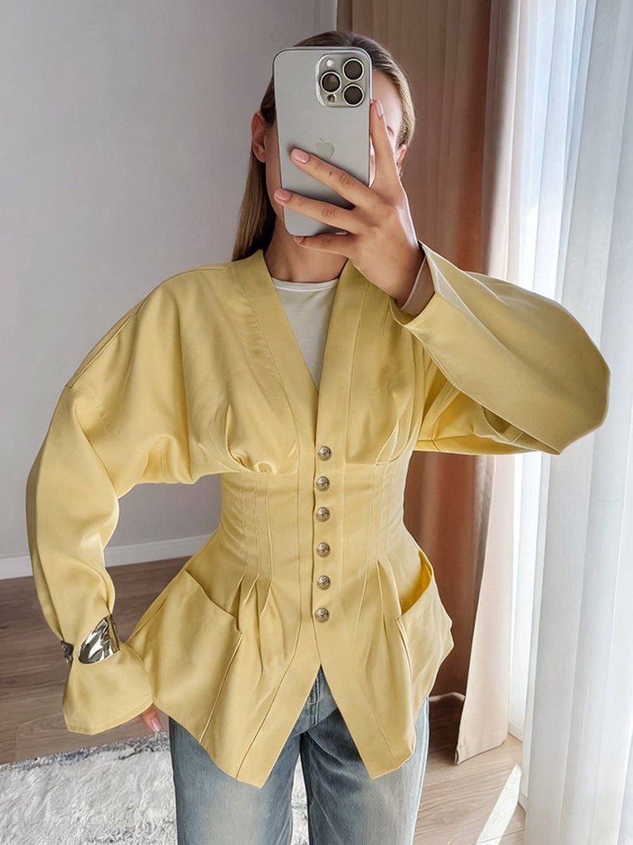 Taillierte Hemdbluse mit Knopfleiste Elegant