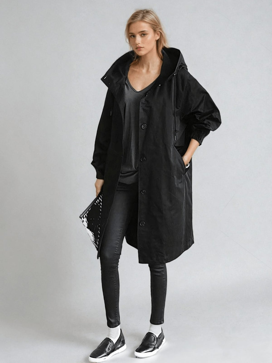 Charlotte | Trenchcoat Wasserabweisend Klassisch Knopfleiste Taschen