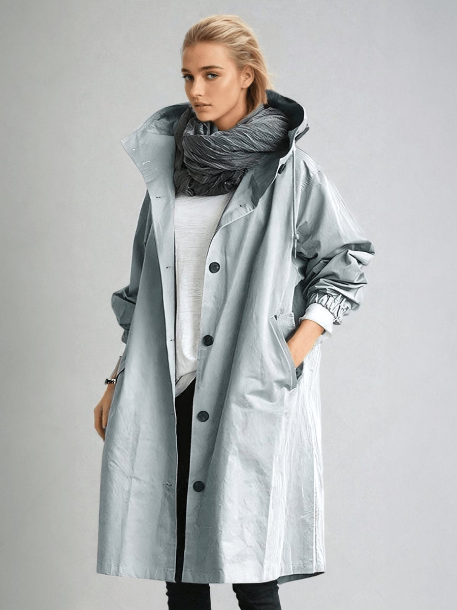 Charlotte | Trenchcoat Wasserabweisend Klassisch Knopfleiste Taschen