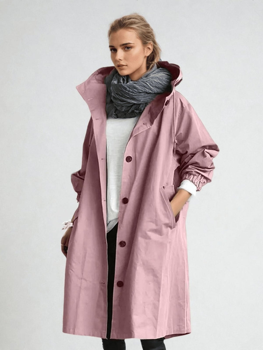 Charlotte | Trenchcoat Wasserabweisend Klassisch Knopfleiste Taschen