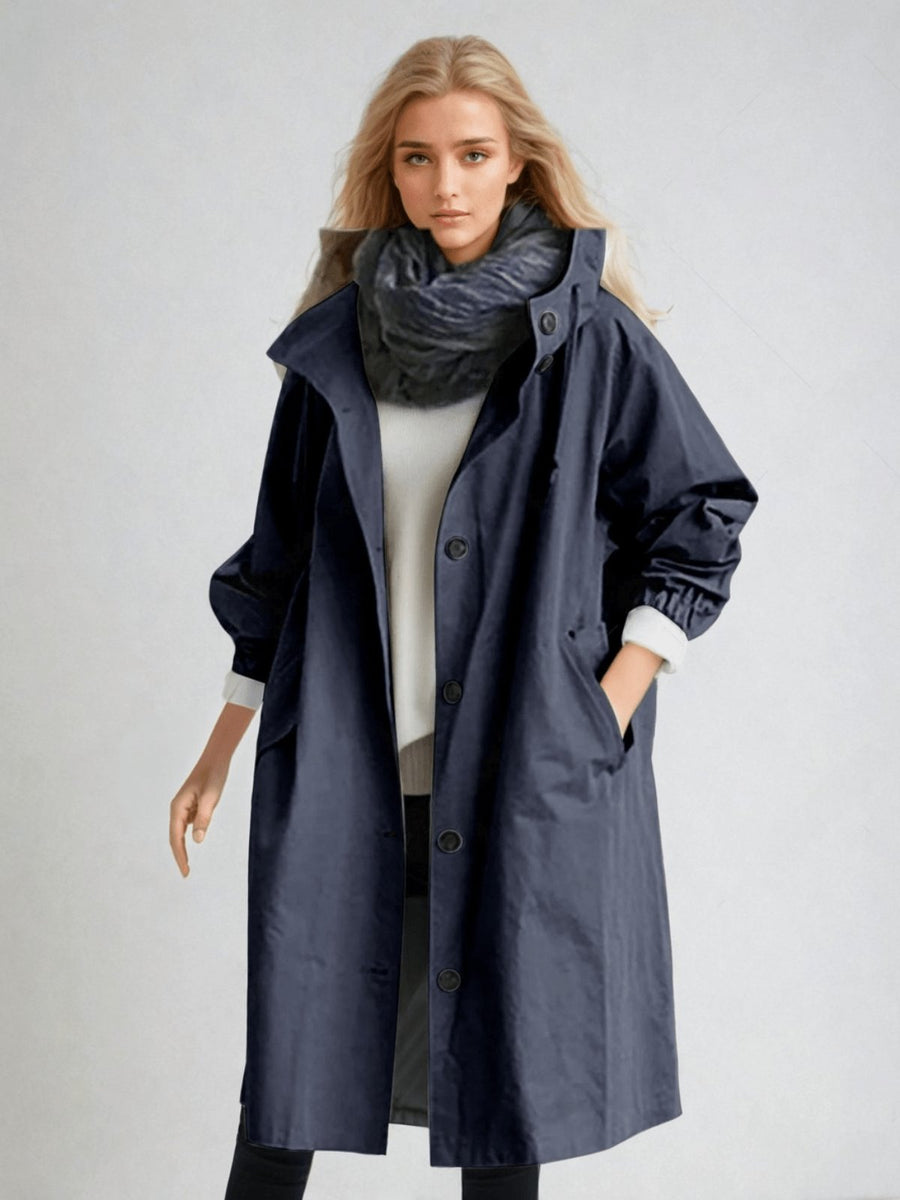 Charlotte | Trenchcoat Wasserabweisend Klassisch Knopfleiste Taschen