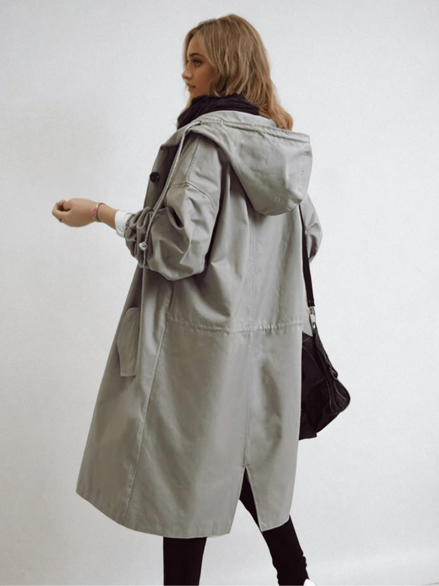 Charlotte | Trenchcoat Wasserabweisend Klassisch Knopfleiste Taschen