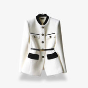 Tweed-Blazer tailliert geschnitten