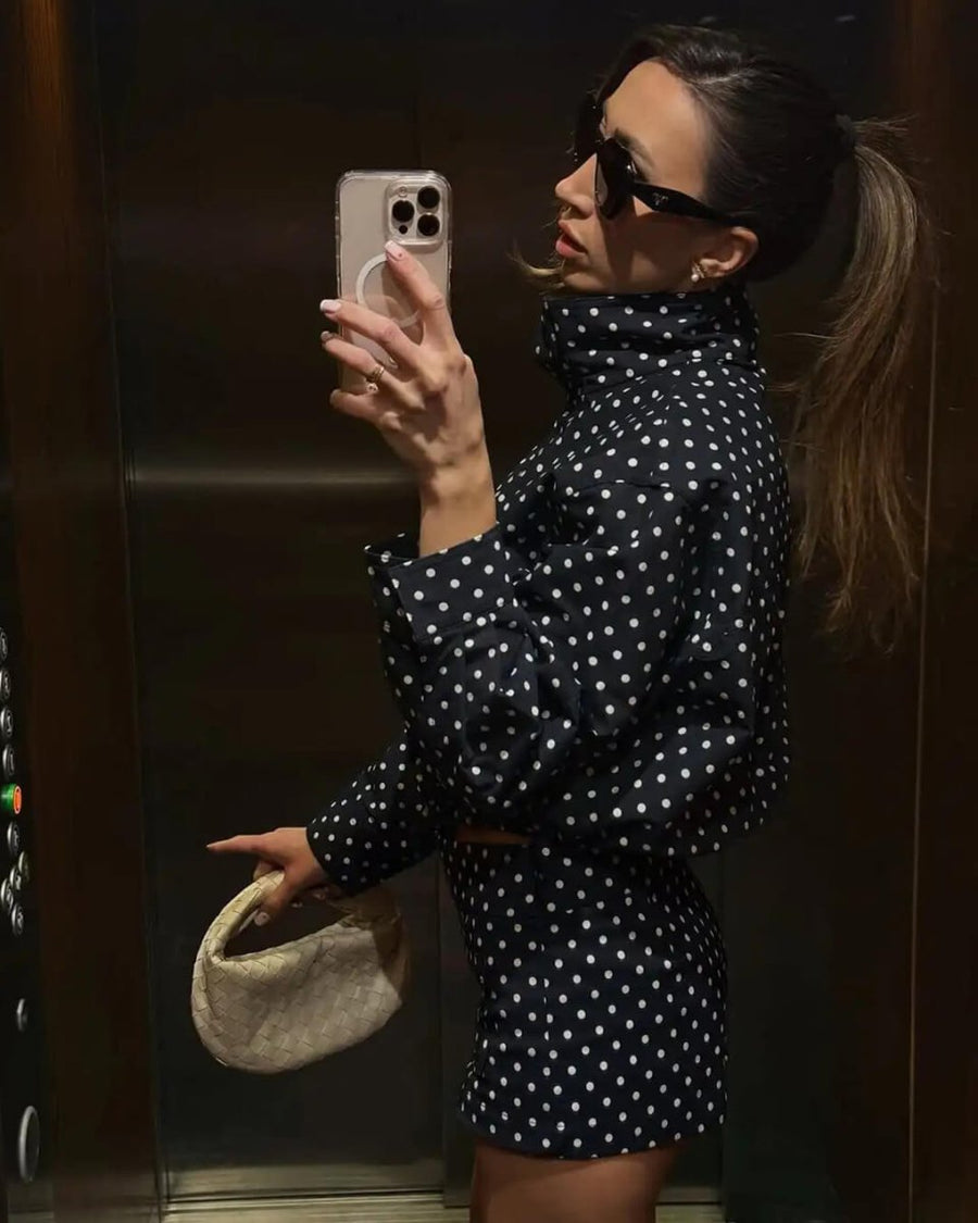 Übergangsjacke Damen Polka-Dot
