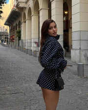 Übergangsjacke Damen Polka-Dot