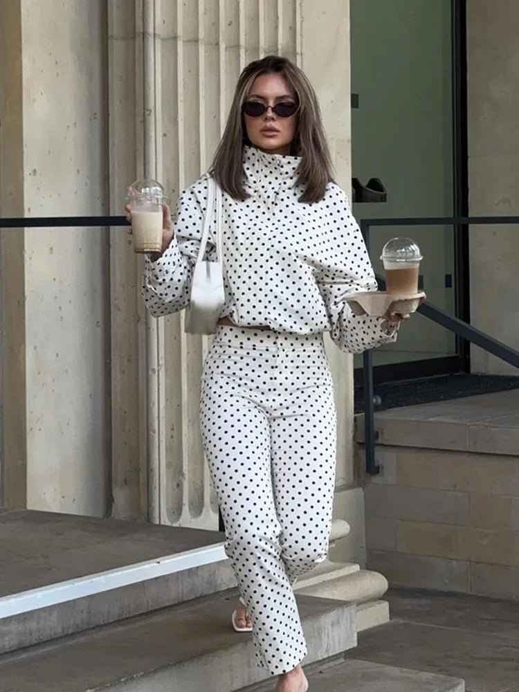 Übergangsjacke Damen Polka-Dot