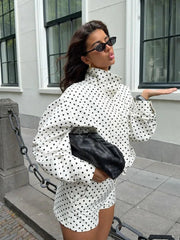 Übergangsjacke Damen Polka-Dot