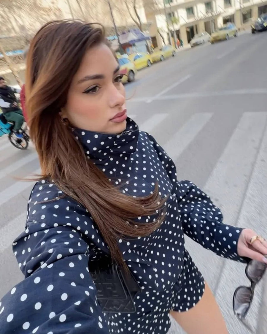 Übergangsjacke Damen Polka-Dot
