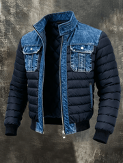 Übergangsjacke Herren Blau Gesteppt