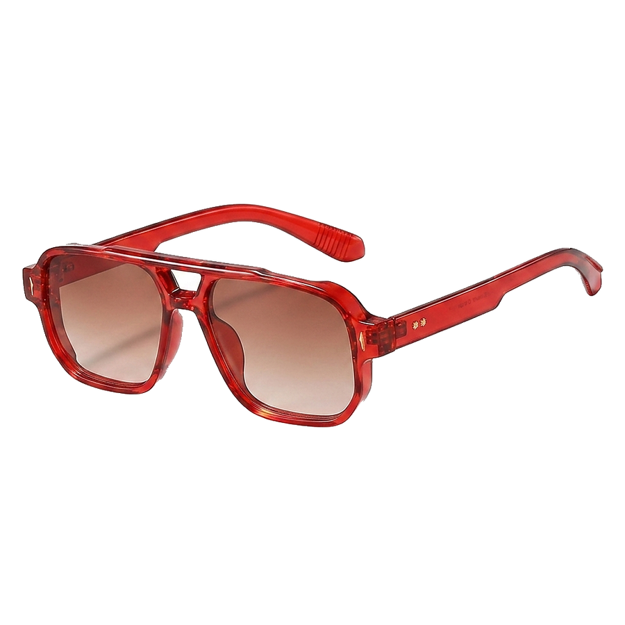 Unisex Doppelsteg-Aviator-Sonnenbrille