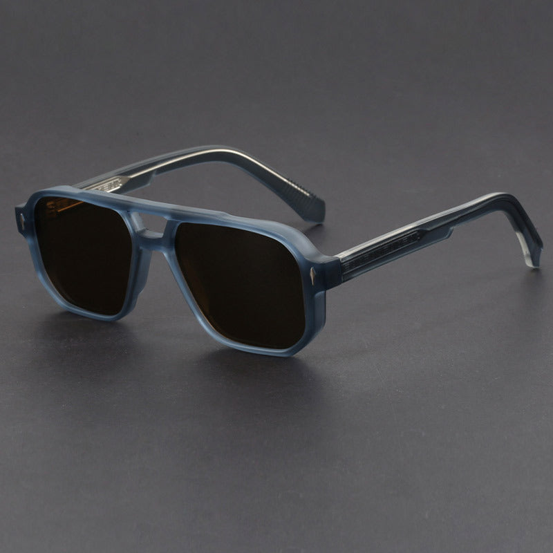 Unisex-Sonnenbrille mit Doppelsteg in quadratischer Form