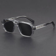 Unisex-Sonnenbrille mit Doppelsteg in quadratischer Form