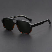 Unisex-Sonnenbrille mit Doppelsteg in quadratischer Form