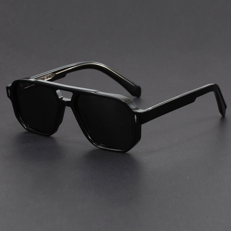 Unisex-Sonnenbrille mit Doppelsteg in quadratischer Form