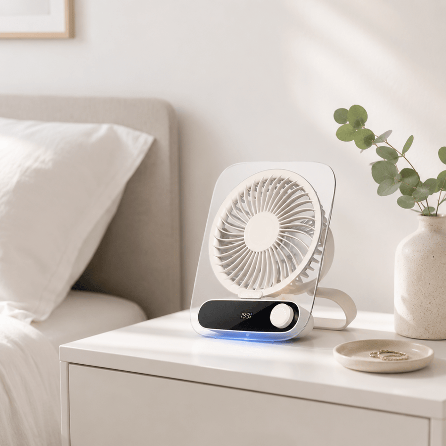 USB Ventilator mit Akku und Nachtlicht