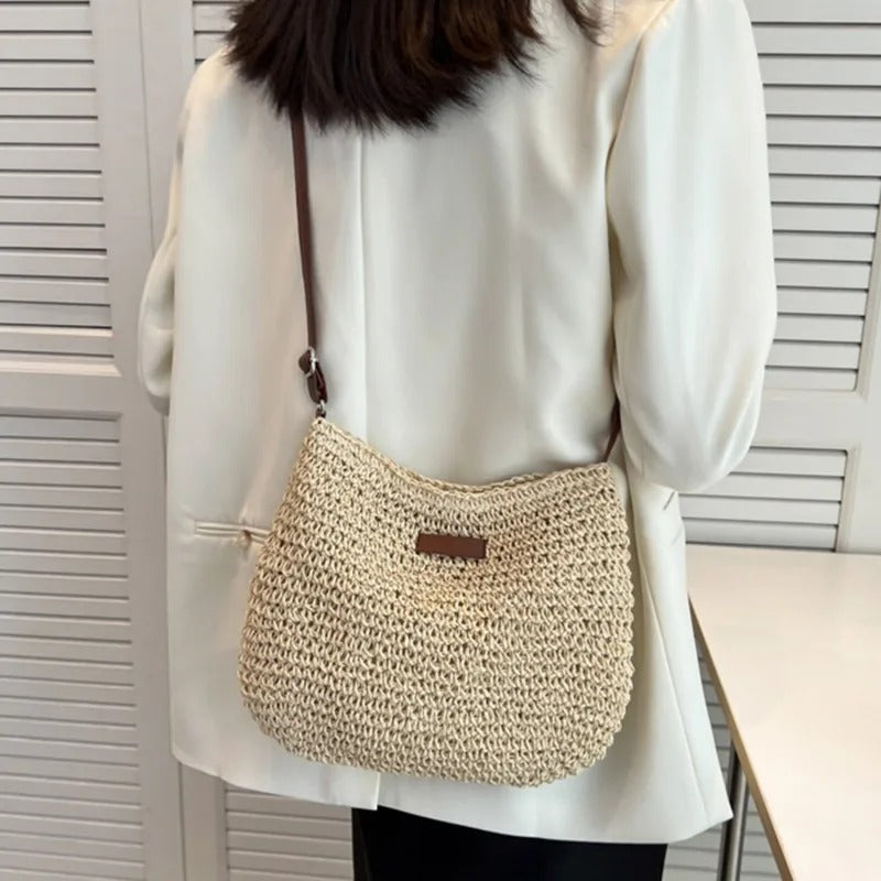 Tatienne – Stroh Umhänge Tasche