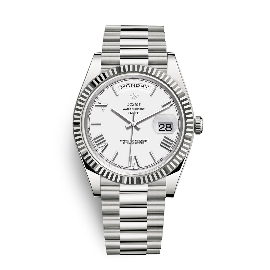 Stilvolle Edelstahl Armbanduhr Nr. 354