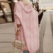 Cytheria – Long-sleeved cable-knit hooded cardigan